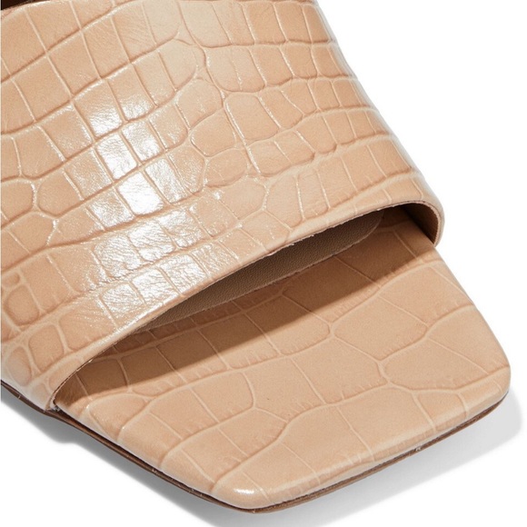 Vince Cutout Croc-Effect Leather Mules, Sz 9.5 - Picture 5 of 7